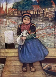 Une fille avec un lapin